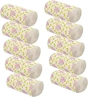 FOMIYES 10 Rolls Decorative Bamboo Toilet Paper with Rose Prints Soft Printed Toilet Paper for Home Office Vivid Patterns Fade Resistant Safe for All Skin Types
