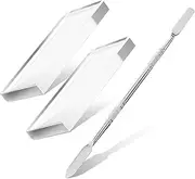 Generic 3 Pcs Palette Nail Tool Cuticle Pusher Manicure Tools Nail Work Display Rack Nail Polish Mixing Tray Eyelash Tool Lashes Glue Nail Art Tool Lash Tools para Stainless Steel