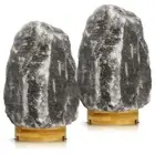 Set of 2 Pack Large Heavy Duty (5-8 lbs) Grey Gray White Himalayan Salt Lamp ...