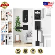 Keyless Deadbolt Door Lock Set - Stylish Matte Black with Easy Install