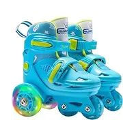Kids Roller Skate | Size Adjustable Unisex Roller Skates - PU Leather High-top Roller Skates Breathable Roller Skates Indoor Outdoor Skating Shoes for Kids