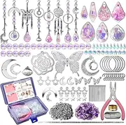 Pack Of 200 Suncatchers Craft Set Sun Catchers Craft Set With Hooks Chain Crystal Pendant Sun Catchers For Garden Window