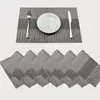 1/6pcs Red/Grey/Brown/Black/Champagne Anti-Skid Table Mats Place Mat Kitchen