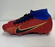Nike Zoom Superfly 9 Academy FG By You ID Mens Sz 9.5 Red Black Blue DX3346-900
