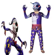 Kids Cosplay Costumes Anime Fnaf Moondrop Jumpsuit Halloween Party Bodysuit - 11-12 Years
