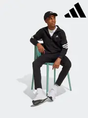 adidas Black Future Icons 3 Stripe Tracksuit (E66844) | $138
