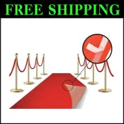 Luxurious 4x30 Feet Red Event Carpet Runner with Adhesive Tape for Easy Setup