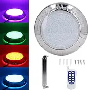 XTevu 35W 468LED Swimming Pool Lamp, RGBW Remote Control Swimming Pool Underlight, AC12V IP68 Waterproof Landscape Underwater Light (Shell with Pattern)