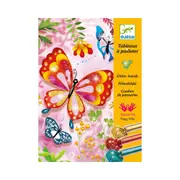 12pc Djeco Butterflies Glitter Boards DIY Art Craft Fun Activity Kit Kids 8y+