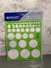 Westcott Large & Small Circles Template T-831 New In Package School Office