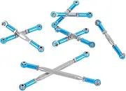 SPYMINNPOO Adjustable RC Car Connecting Rod, RC Car Steering Linkage Rod, Buggy Truck for Crawler (Blue)