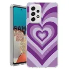 For Samsung Galaxy A23 5g A52 A53 TPU Case+Glass(Wild-Heart Purple)