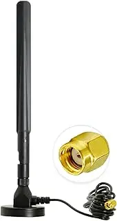 Vecys 4G LTE Antenna RP SMA Male Connector 15DBi GSM/3G/4G Omni-directional Outdoor Indoor 4G Antenna 3M RG174 Cable with Magnetic Base