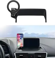 MaserWeller Car Phone Holder for 2014 2015 2016 Mazda 3 & 2016-2021 Mazda CX-3 Accessories 7-Inch Screen Fixed Clip, 360° Rotation Phone Mount Compatible with MagSafe, Cell Phone Holder