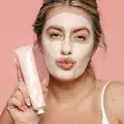 Pink Mask by Glowb - 100% Vegan Face Mask With Pink Clay, Vitamin E