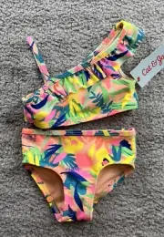 Cat & Jack Toddler Girl's Size 12 Months Floral Printed Bikini Set