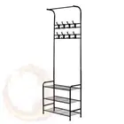Artiss Clothes Rack Coat Portable Hanger Shelf Metal Hook Hanging Storage Style