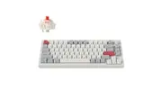 Keychron Q1 Max QMK/VIA Wireless RGB Custom Mechanical Shell White Keyboard Side Printed Keycaps - Red Switch [KBKCQ1MP1S]