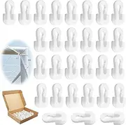 Football Goal Net Clips, 30 Soccer Net Clips, Soccer Goal Accessories, Plastic Net Clips, Soccer Net Clips for All Goals, Easy to Install (White)