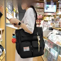 在飛比找ETMall東森購物網優惠-日本FS大學生上課帆布托特包包女包2022新款流行通勤包大容