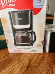 Dash Rise 10 Cup Coffee Maker Reusable Filter 1 Touch Glass Carafe Open Box