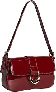 [DUOMIAO] Small Shoulder Bag for women,Crossbody Purses,Leather Tote Handbag Clutch Hobo Purse,with Zipper Closure for Women, A-red