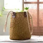 Indoor Plant Pot Grass Woven Succulent Organizer Home Decor Picnic Baskets