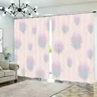 Dim Rudimentary Margin 3D Curtain Blockout Photo Printing Curtains Drape Fabric