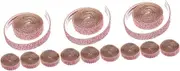 HOMSFOU 3sets Sparkling Rhinestone Applique Patches for DIY Dress Decoration of Iron Backing for Crafting and Clothing Repair Premium Quality Easy to Apply Rows 4rolls*3