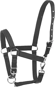 GOOHOCHY Horse Head Collar Adjustable for Horse Growth Equestrian Tool High Strength Nylon Comfortable Riding Collar Field Safe