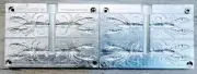 Aluminum fishing soft bait mold - 2.25" x 4 cavities craw mold