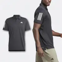 在飛比找ETMall東森購物網優惠-adidas Polo衫 3-Stripes 黑 白 男款 