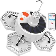Solar Charging Camping Light,USB Solar Charging Lantern for Camp | Remote Control Illumination Lamp with 5 Modes for Garden Fishing Barbecue Yard Courtyard Hiking