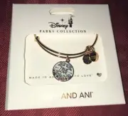 Disney Parks Alex & Ani True Love - Lovebirds Rose Gold Bangle Bracelet New