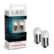 JW Speaker LED 12v Bulb BA9s Bayonet Base White Light Twin Pack