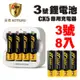【日本KOTSURU】8馬赫 3號/AA 恆壓可充式 1.5V鋰電池 8入+CX5專用充電器