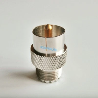 UHF Male PL-259 Push-On Quick to UHF Female SO-239 SO239 Connector RF Adapter