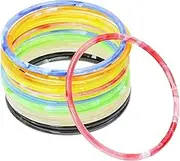 PPhtony Bangle Bracelets 14Pcs Adults Size Retro Candy Color 80s 90s Costume Party Wrist Band Play Bracelets Plastic Jewelry Ring for Women Men