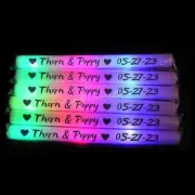 30/40/60/100/120 Personalized Foam Glow Sticks For Parties, Weddings & Birthdays