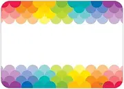Creative Teaching Press Painted Palette Rainbow Scallops Labels/Name Tags (4821)