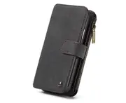 C61 Black Smartphone Cover Zipper Credit Card Holder Leather Bumper Wallet Type Protective Shell for Iphone 13mini Case