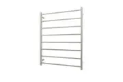 Radiant STR05 Square Bar Heated Towel Rail - 800 x 1000mm- Mirror Polished - Stainless Steel - Bottom Right/Top Left Wiring