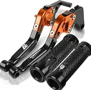 for Kawasaki ER6N ER-6N 2009-2017 Scooter CNC Aluminum Brake Clutch Levers Handlebar Grips Ends Motorcycle Clutch Accessories (Color : 16)