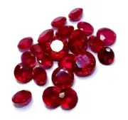 Flawless 125 CT+ Natural Mozambique Red Ruby Round Loose Certified Gemstone Lot