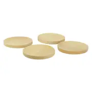Avon Set of 4 Wood Wine Glass Appetizer Plates, 4.5-Inches
