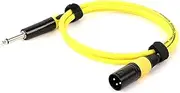 ROBAUN Female/Male to 6.3MM Jack Mic Cord for MV7 MV 7 SM7B SM 7B Dynamic Microphone Cable Audio Mixer PA Speaker(Yellow-M,2.9M)