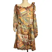 One Teaspoon Bazaar Paisley One Shoulder Mini Dress - Paisley Size XS NWT