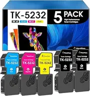 [MasaiMara] TK5232 TK-5232 High Yield Compatible Toner Cartridge for Kyocera M5521cdw M5521cdn P5021cdw P5021cdn M5526cdn M5526cdw P5026cdn P5026cdw Printer (Black Cyan Yellow Magenta, 5-Pack)
