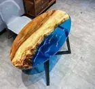 Blue Oval Epoxy Table Epoxy coffee table Resin Table for Home Decor