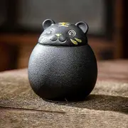 6 Colors Urn for Pet Ashes Tiger Shape Memorial Cremation Urns-Handcrafted Black Decorative Urns for Funeral Cat urn Dog urn green